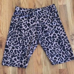 Leopard biker shorts